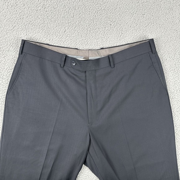 Caravelli Super 140s Kelly OP Dress Pants Men 40x28 Navy Blue Merino Wool Lined - Picture 13 of 16